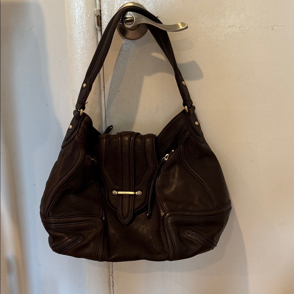 Botkier chocolate leather bag in excellent condition.